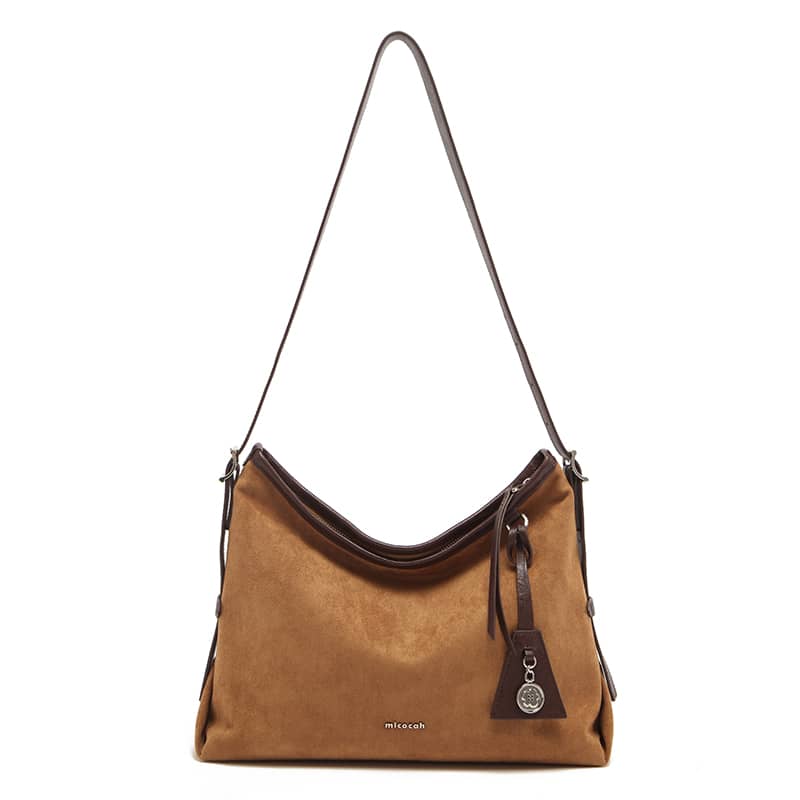Túi nữ MICOCAH Savannah dáng hobo cá tính kèm keychain - Nâu đậm