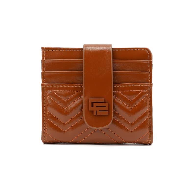 Ví nữ mini FFY đựng thẻ card - Nâu bò