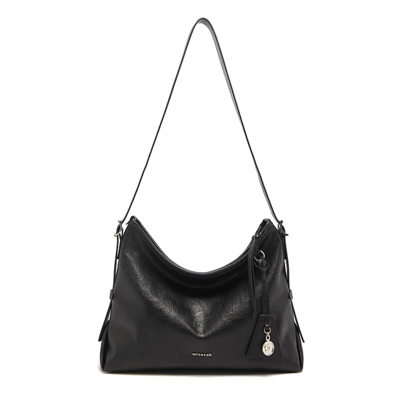Túi nữ MICOCAH Savannah dáng hobo cá tính kèm keychain - Đen