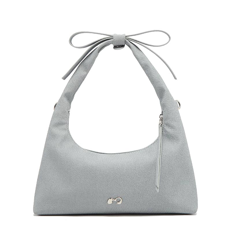 Túi MICOCAH Karla da giả denim nữ tính cao cấp - Xanh