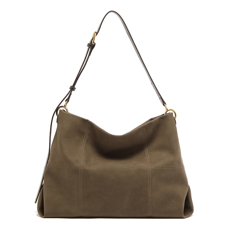Túi nữ MICOCAH Yuka dáng hobo cá tính cao cấp - Xanh rêu